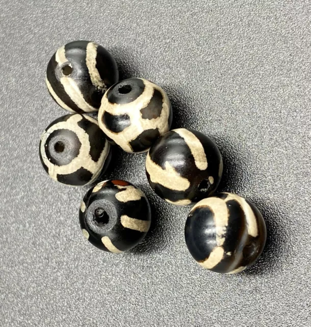 Ancient South East Asia Pyu Period Burma Old Phum Dzi Agate Jewelry Beads Lot 2