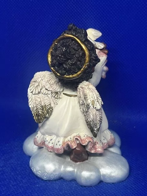 Vintage VickiLane African American Girl Angel w/ Dove He Sets My Heart Figurine 3