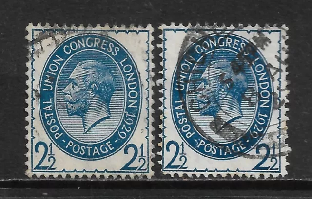 GB 1929 21/2d Blue Shades - KGV - PUC SG437 - Lot129ns8a