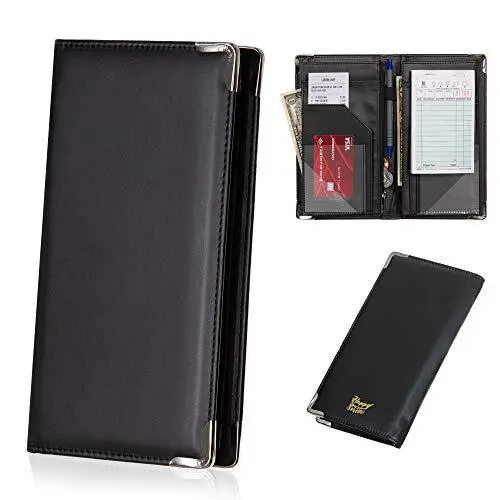 Waitress Waiter Book and Server Wallet with 11 Pockets and Pen Holder Keep Gues