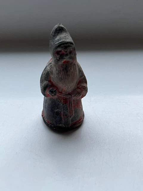 MINIATURE LEAD FATHER CHRISTMAS SANTA CLAUS FIGURE c1930