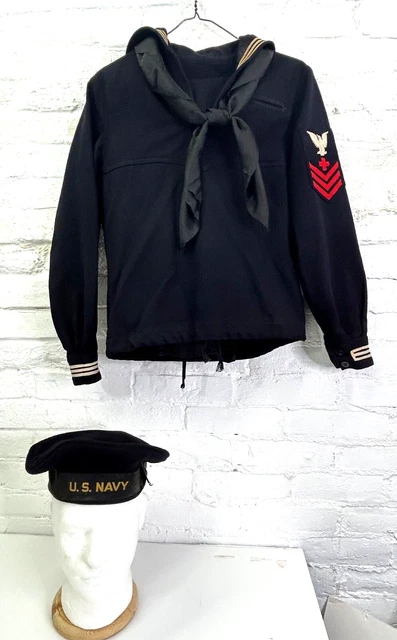 VINTAGE US NAVY Hospital Corpsman 1st Class Dress Blue Uniform £145.18 ...
