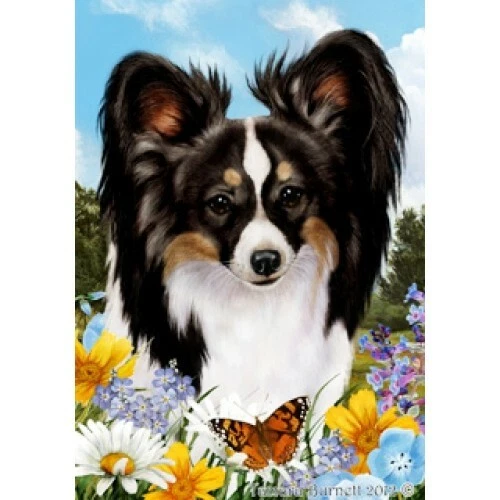 Summer House Flag - Black and White Papillon 18078