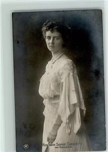 13003858 - Herzogin Sophie Charlotte von Oldenburg Foto AK Adel 1906