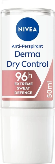 NIVEA DERMA, DRY Control Antiperspirant, 96 Hours Deodorant Roll-On (50 ...