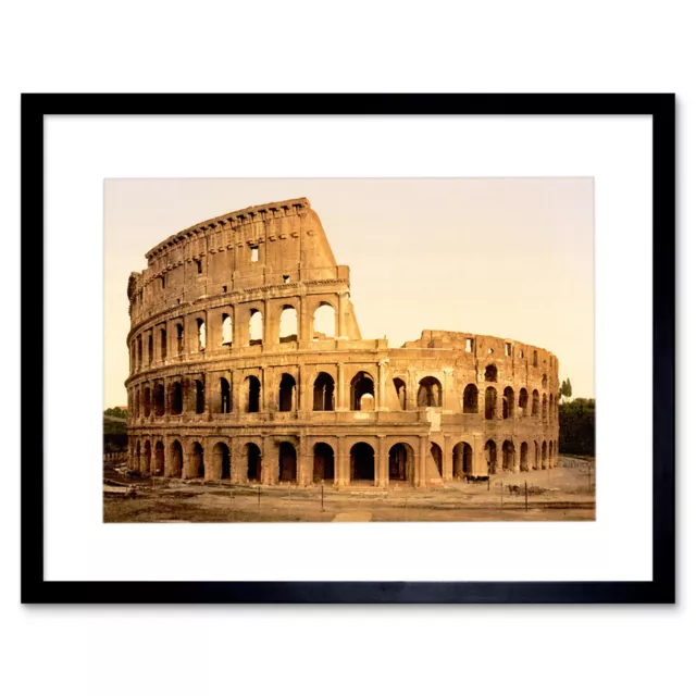 Photo Exterior Coliseum Rome Italy Travel Framed Print Picture Mount 12x16 Inch