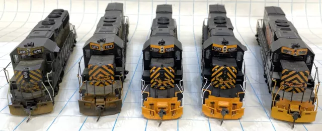 Lot of 5 DRGW locos, with DCC & sound, HO scale, used, no boxes