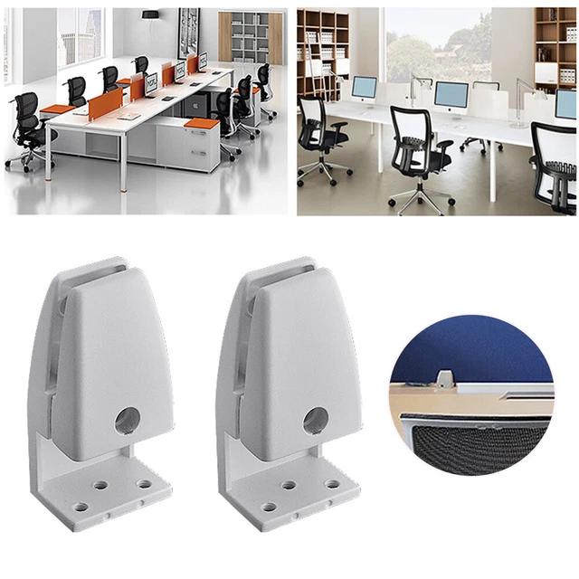 TYPES OFFICE DESK Partition Cubicle Bracket Privacy Screen Plates Clip