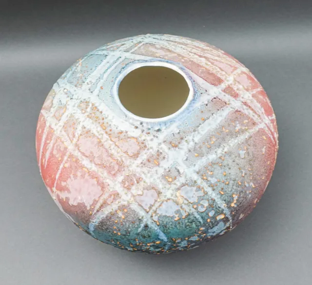 Tony Evans Signed Large Raku Ceramic Studio Art Pottery Vase Numbered #216