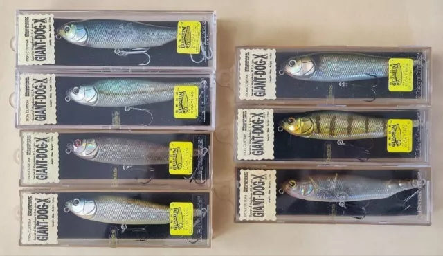 Megabass Giant DOG-X Topwater Lote de 7 señuelos de pesca USA pro Yuki Ito...