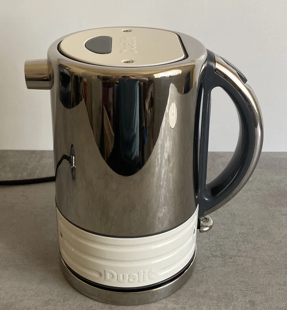 DUALIT STAINLESS STEEL And White Kettle Model CJK1 Tested