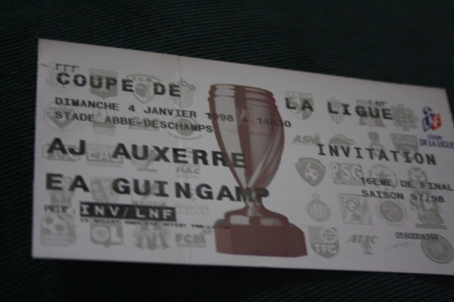 Ticket De Match Guingamp - Valenciennes Ligue 2 Saison 20/21 (souvenir)