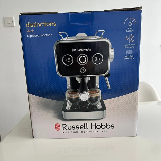 RUSSELL HOBBS ESPRESSO Machine Distinctions 15 Bar Pressure & Milk ...