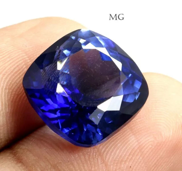 Sans Défaut 24.80 CT Naturel Kashmiri Saphir Bleu Coussin AAA+ Desseré Gemme