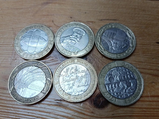 6x £2 Commemorative Two all different joblot bundle Rare coins Collectable L2