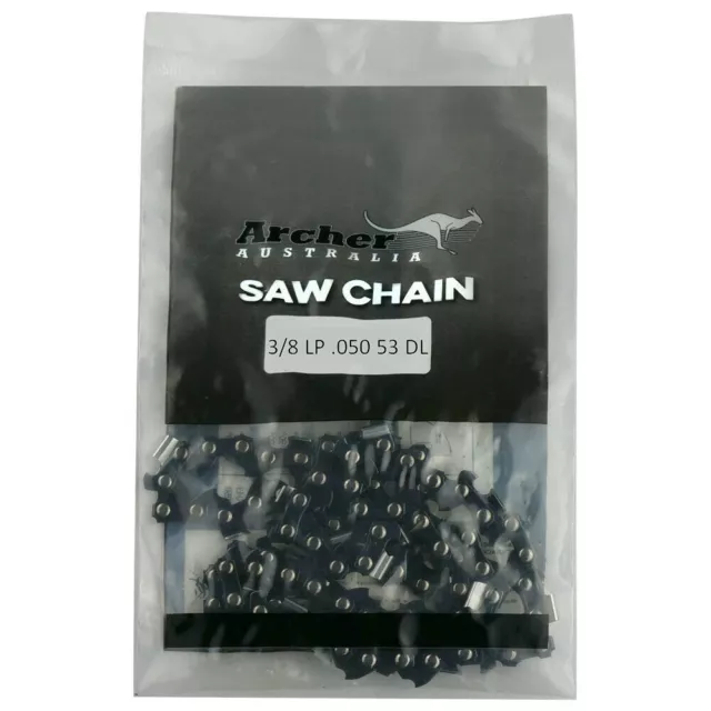 Archer Chainsaw Saw Chain 3/8 LP .050, 1.3mm 53 DL Drive Links