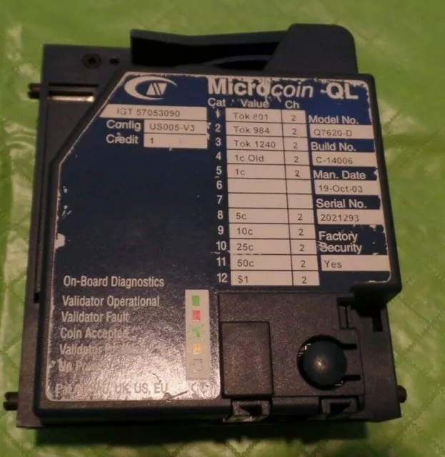 MicroCoin QL Q7620-D Vending Coin Acceptor