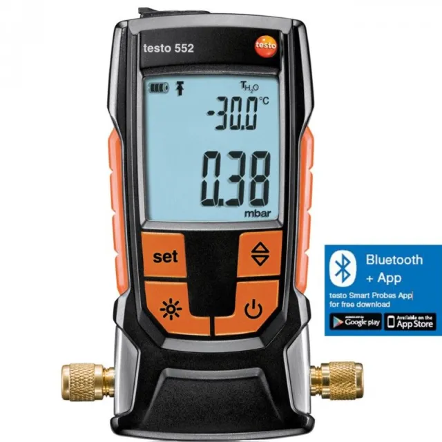 Testo 552 -1 Digital Vacuum Micron Gauge Stand Alone + BLUETOOTH NEW VERSION