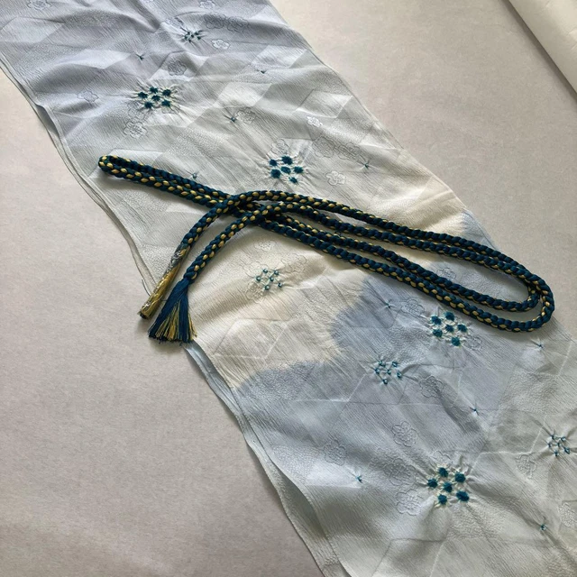 Pure silk shibori obiage pure silk obi tightening set Accessories for kimono