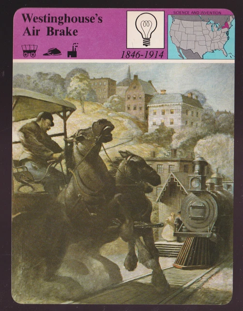 WESTINGHOUSE AIR Brake Inventor Train Artwork 1979 CARTE