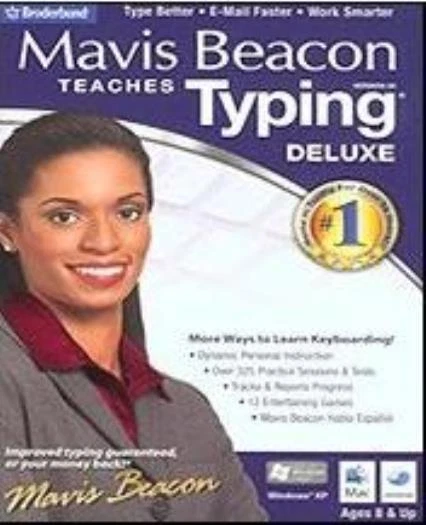 MAVIS BEACON TEACHES Typing 20 Deluxe PC MAC CD computer keyboarding ...