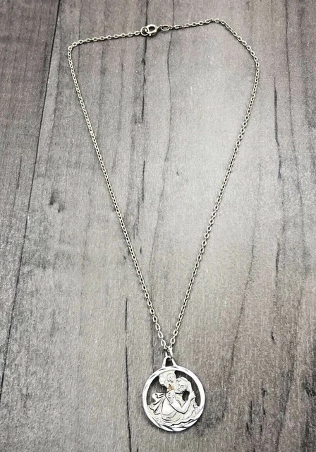 St Christopher Protection Metal Modern Pendant with Chain Medal Tag