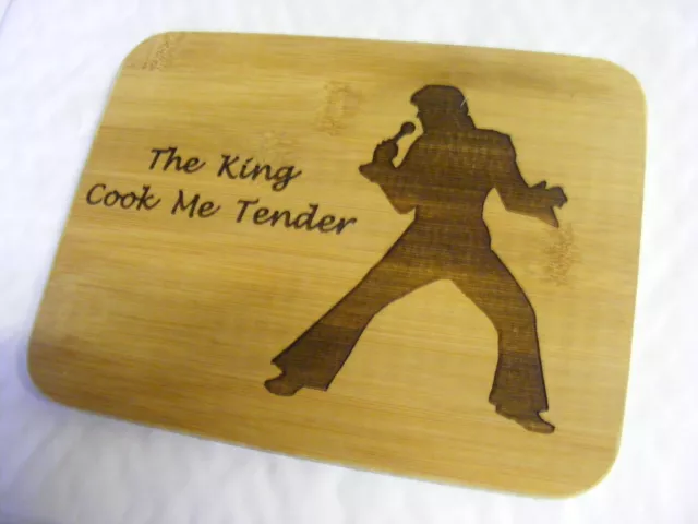 Elvis Presley King Bamboo Chopping Cutting Cheese Board Birthday Gift Present Uk
