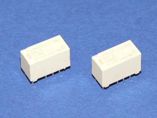 Omron G6S-2 12VDC Print Plug-In Relè 12V Dc Bobina 2xUM 2A Contatto 50 Pezzo Lot