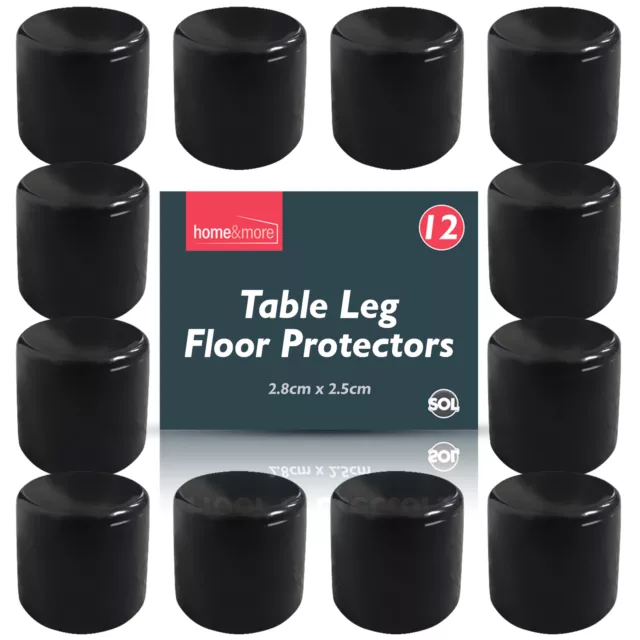 12-48 Rubber Chair Leg Caps Covers Furniture Table 25mm Ferrules Floor Feet End