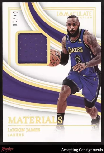 2022-23 National Treasures Gold Material LeBron James GAME-USED PATCH /10 LAKERS