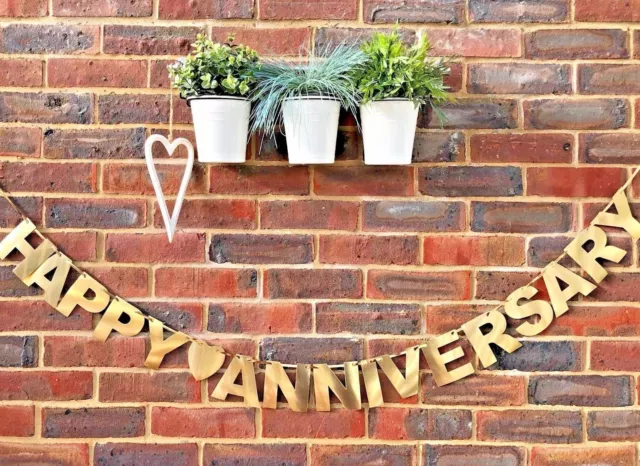 Wedding Anniversary Golden Silver Diamond Ruby Wedding banner Bunting