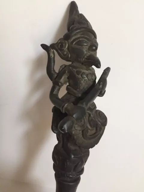 Antique Burmese bronze tattoo head