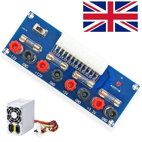 24-PIN ATX COMPUTER PC Power Supply Bench Top Power Board Module ...