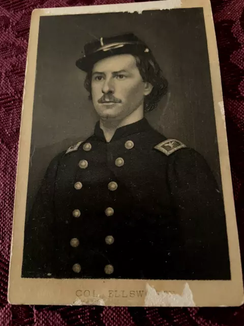 RARE Civil War CDV~Elmer E. Ellsworth 1st Union Officer Killed in Alexandria, VA