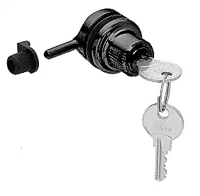CRL 0910BCKA Black Chrome Keyed Alike Thru-Glass Plunger Lock