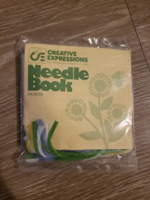Creative Expressions Needle Book Mini Stitch Kits Crewel Embroidery Daisy Flower