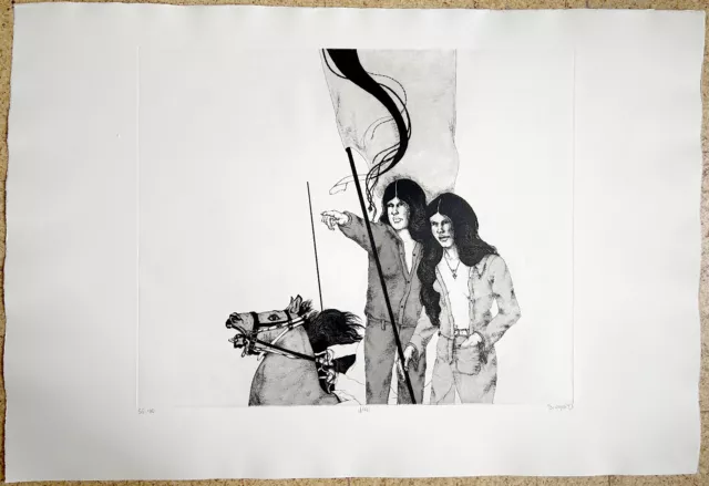 "Mai", Original-Radierung 1973, Politische Kunst, sign.