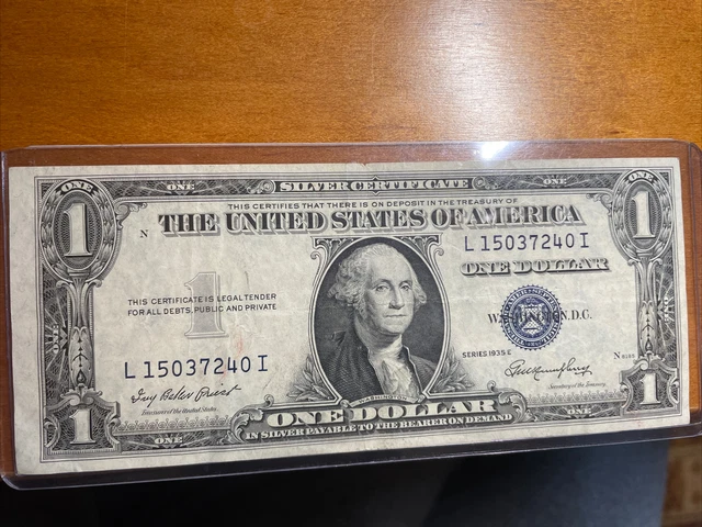 Series 1935 E Blue Seal $1.00 One Dollar Silver Certificate