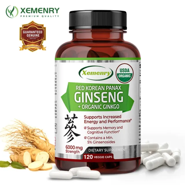 Roter Koreanischer Panax Ginseng + Bio-Ginkgo – Testosteron-Booster Für Männer