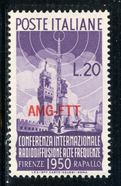 AMG-FTT Trieste MNH: Scott #77 20l Shortwave Radio Conference CV$9+