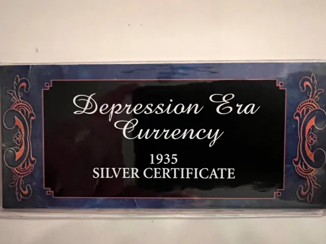 1935 series F  $ 1  SILVER CERTIFICATE.  DEPRESSION  ERA  CURRENCY.