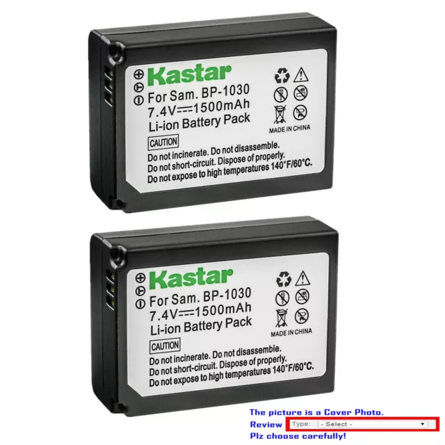 Kastar Replacement Battery for Samsung BP1030 BP1130 & Samsung NX300 Camera