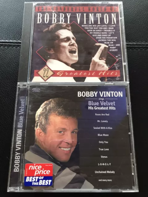 2  CDs :  BOBBY   VINTON  -  Blue Velvet his Greatest Hits + The Wonderful World