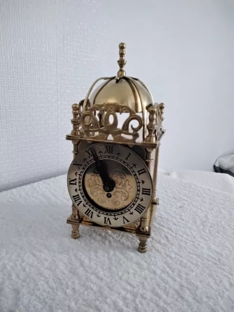 Smiths Brass Lantern Clock 8 Day Circa 1950'S