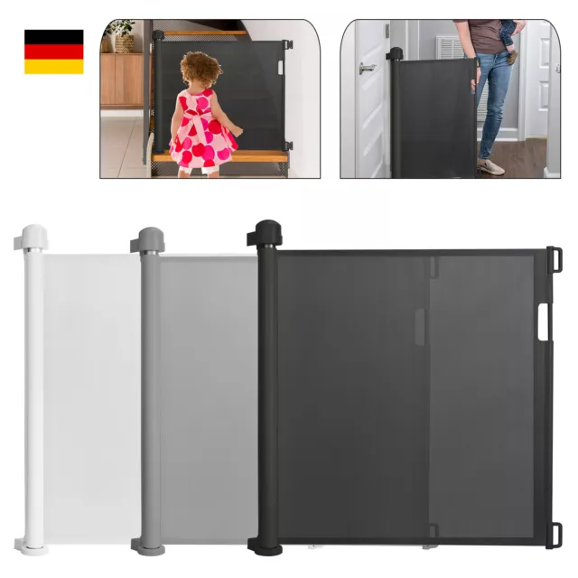 Treppenschutzgitter Roll Ausziehbar Türschutzgitter Absperrgitter Treppe 0-150cm