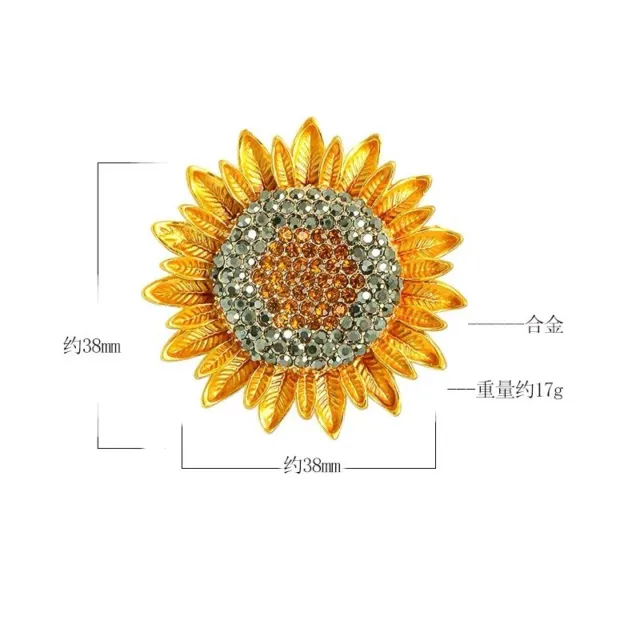 Charm Flower Pearl Enamel Crystal Brooch Pin Corsage DIY Bouquet Women Jewellery