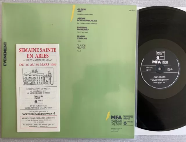 Audiophile Harmonia Mundi Xenakis Amy Manoury Helffer Stereo Lp Audiophile Harmonia Mundi Xenakis Amy Manoury Helffer Stereo Lp