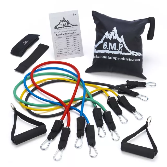 Rubber Resistance Band Set with Door Anchor, Ankle Strap