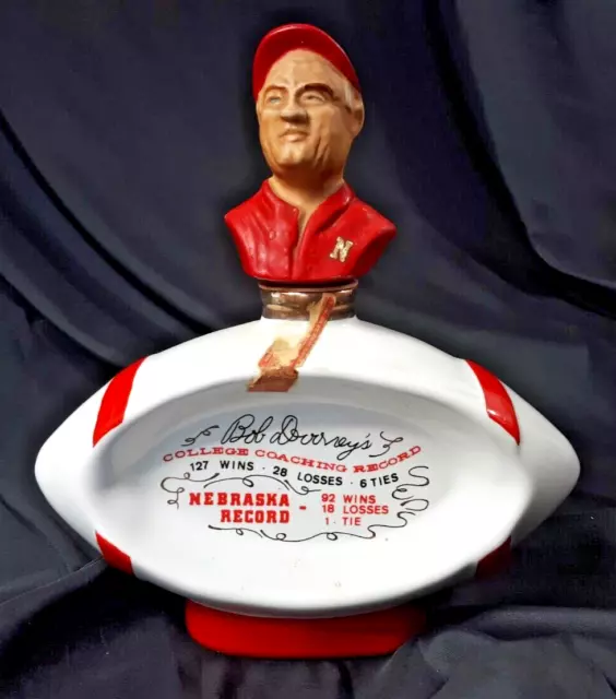 Bob Devaney 1970-71 National Champion JIM BEAM Decanter Nebraska Corn Huskers