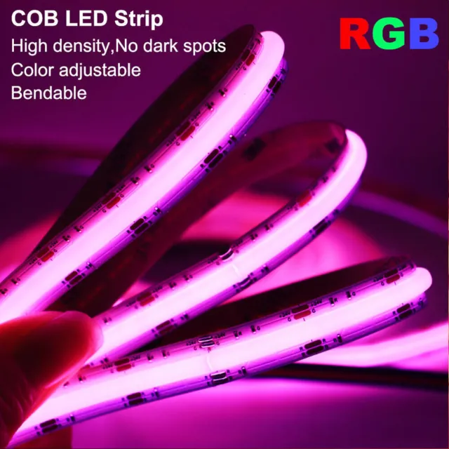 5M COB Flexible LED Strip Light RGB CCT RGBW White High Density LED Tape Lamp